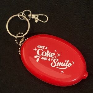 NWOT Coca Cola Keychain Coin Purse Have A Coke and A Smile